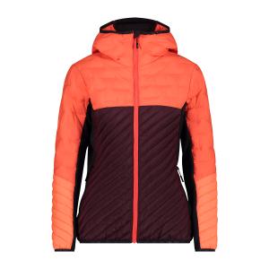 33z2546-c919-women-s-hybrid-hooded-puffer-jacket-cmp-unlimitech-burgundy