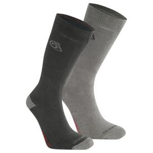 cuh369-i3d-football-socks-craghoppers-nosilife-travel-x2-black-pepper-mid-grey