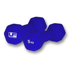 ufw036-neoprene-covered-hexagonal-dumbbell-ufe-x2-blue-2x5-kg